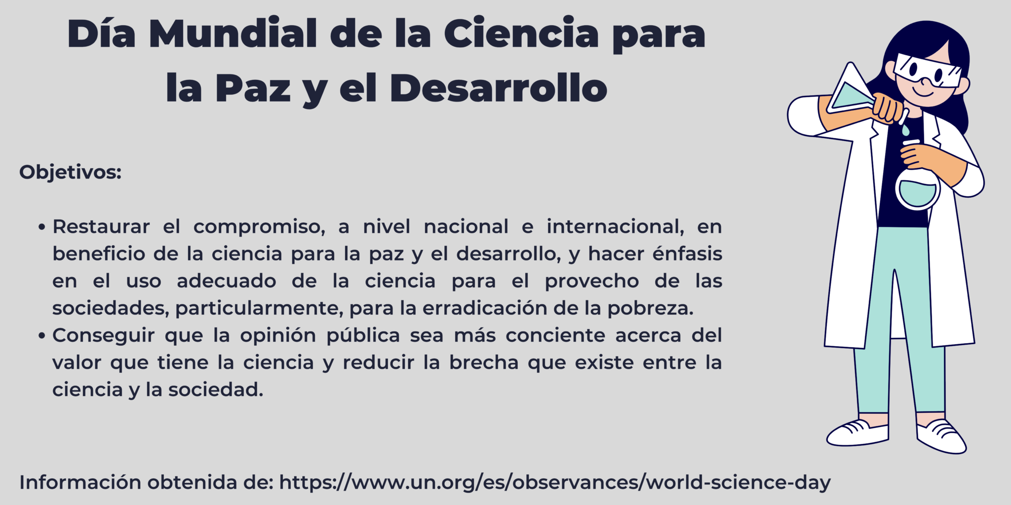 Día Mundial de la Ciencia para la Paz y el Desarrollo 10 de noviembre