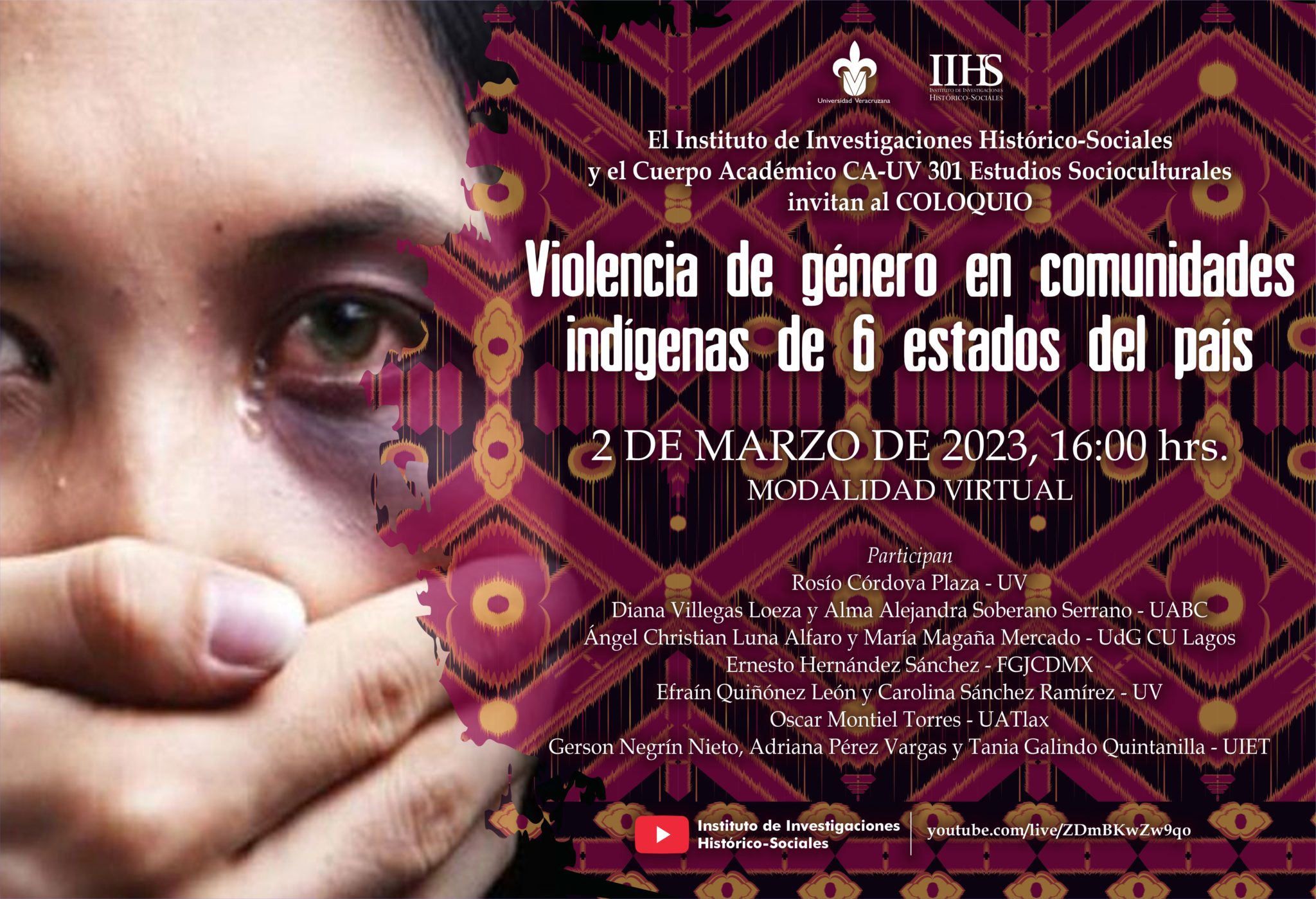 Coloquio Violencia de género en comunidades indígenas de 6 estados del