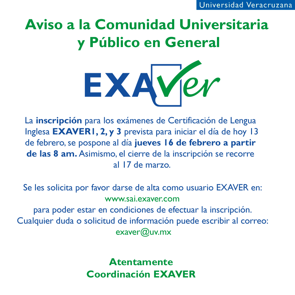 Fechas De Aplicación Del Examen: