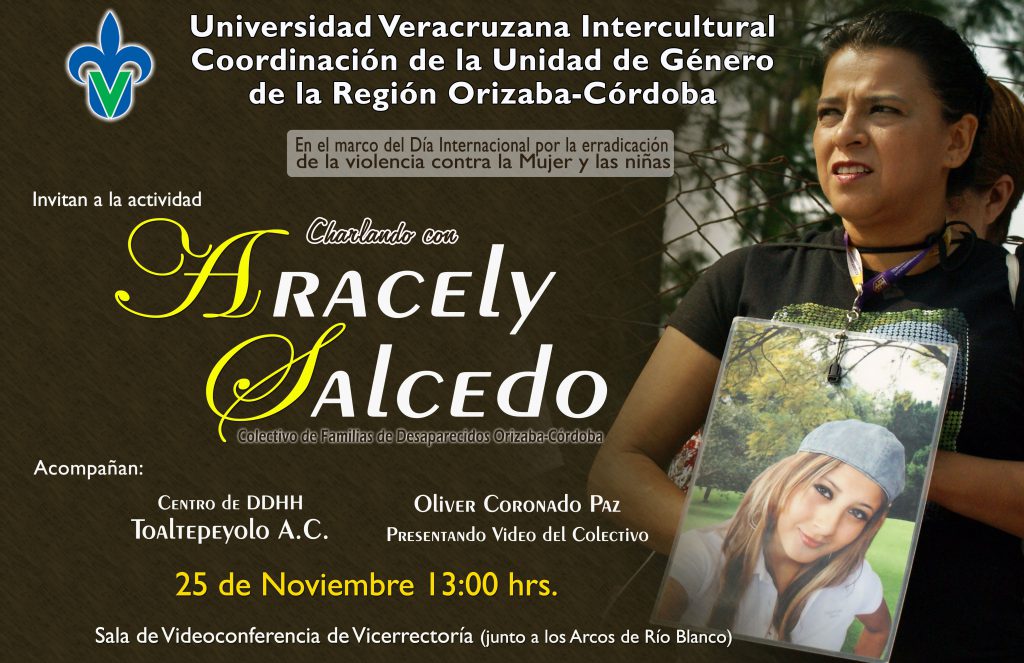 Invitación a charlar con Aracely Salcedo del Colectivo de familias de