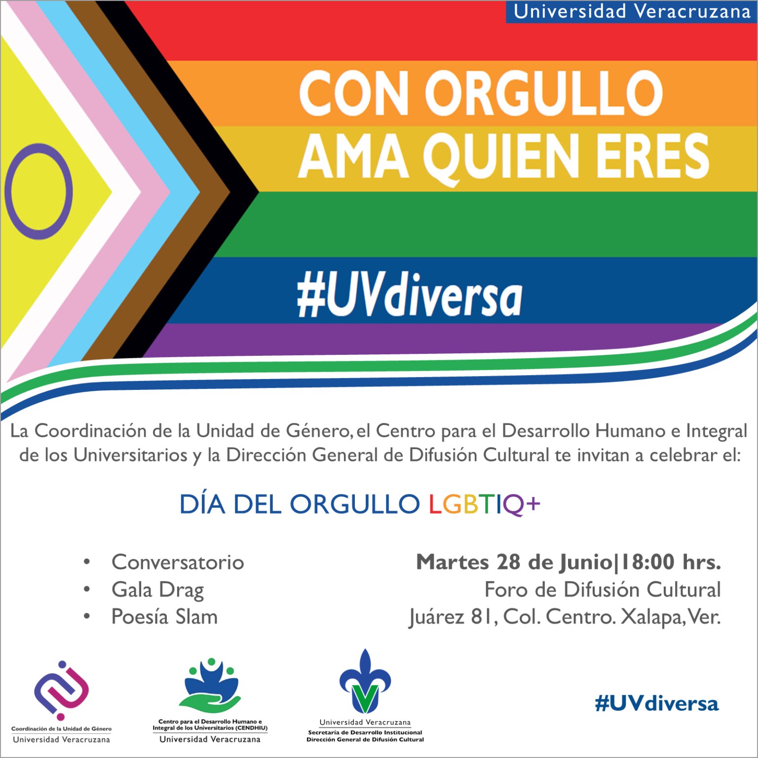 Evento De Junio De Con Orgullo Ama Quien Eres Coordinaci N