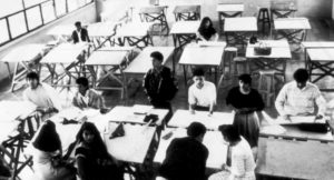 Estudiantes de arquitectura, Xalapa. Ver. ca. 1969.
