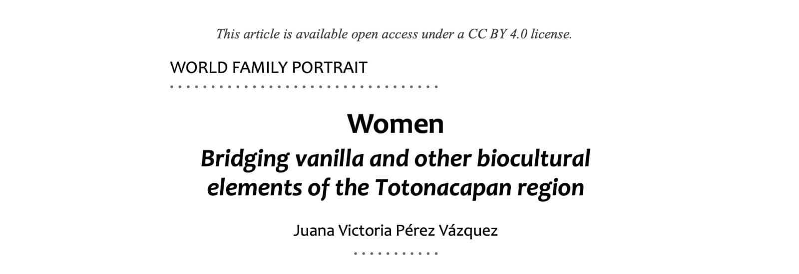 Imagen Juana Victoria Pérez Vázquez, egresada de la Maestría en Ecología Tropical publica artículo en Regions and Cohesion