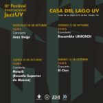 Imagen Programación del10° Festival Internacional JazzUV en Casa del Lago UV