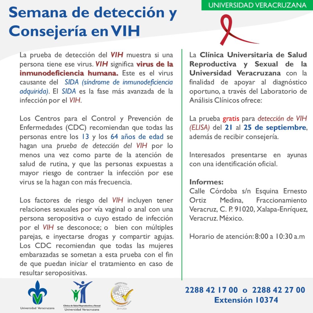 Semana De Detección Y Consejería En Vih Clínica Universitaria De Salud Reproductiva Y Sexual 4947