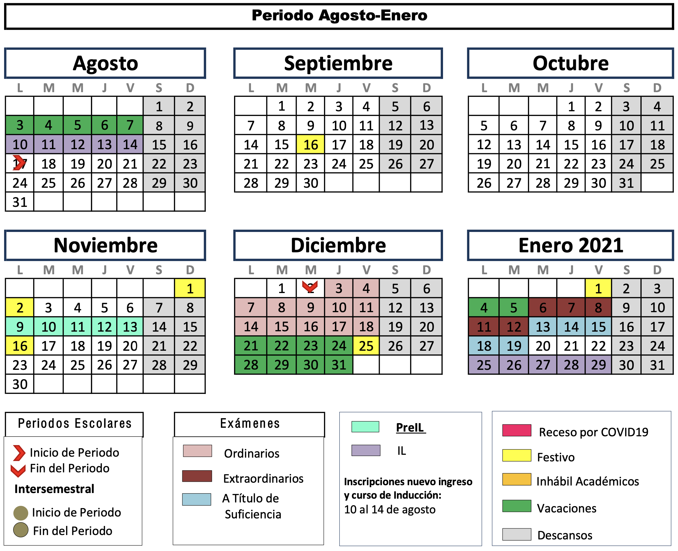 Calendario Escolar 2020 2021 Calendario Escolar Calendario Agenda ...