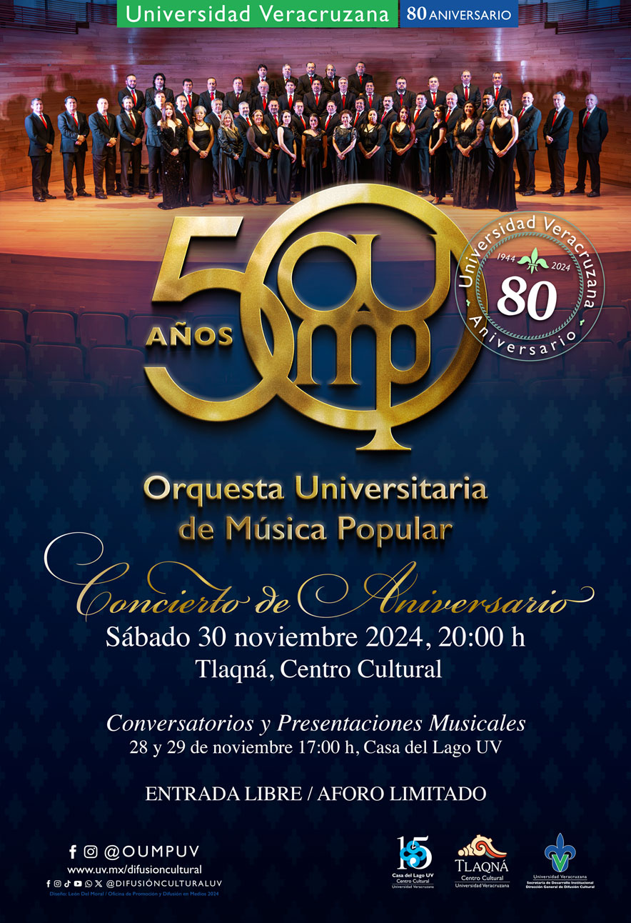 Imagen La Orquesta Universitaria de Música Popular celebra su 50 Aniversario, actividades y concierto ¡Gratuito!