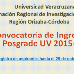 Imagen Convocatoria de Ingreso al Posgrado UV 2015 – 2