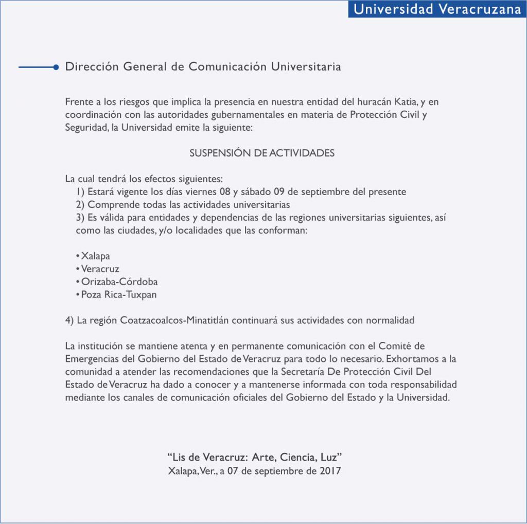 Suspensión De Actividades Sistema De Enseñanza Abierta Orizaba Córdoba