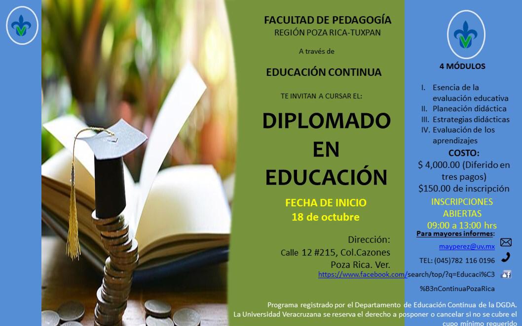 Diplomado En Educación Octubre 2019 Facultad De Pedagogía Poza Rica 8279