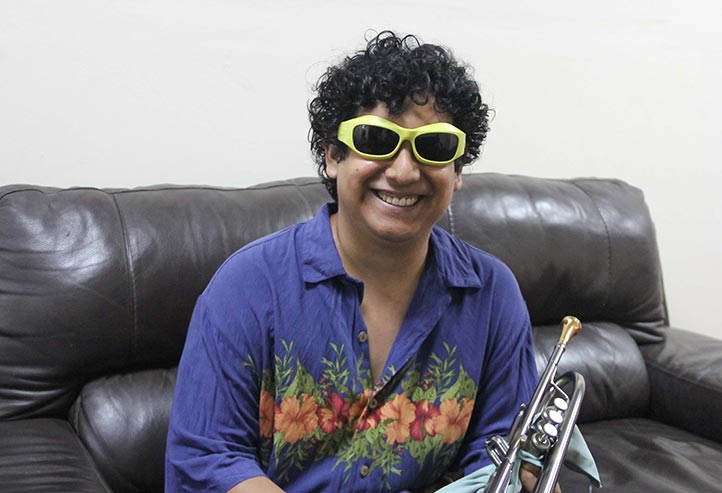 Rodrigo Gómez, alumno y músico en la Big Band del Jazzuv 