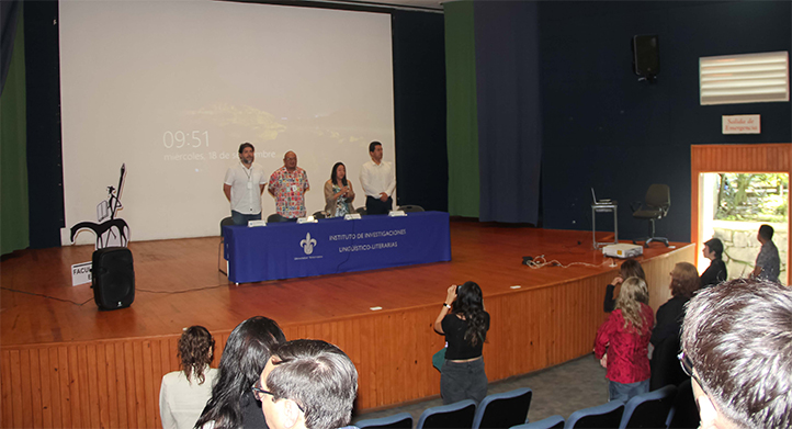 Autoridades del IIL-L y de la Facultad de Letras Españolas, entidades organizadoras, inauguraron el congreso 