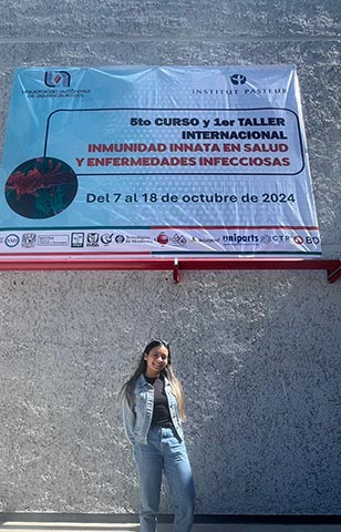 Fue la única alumna del estado de Veracruz que fue aceptada para tomar el curso internacional