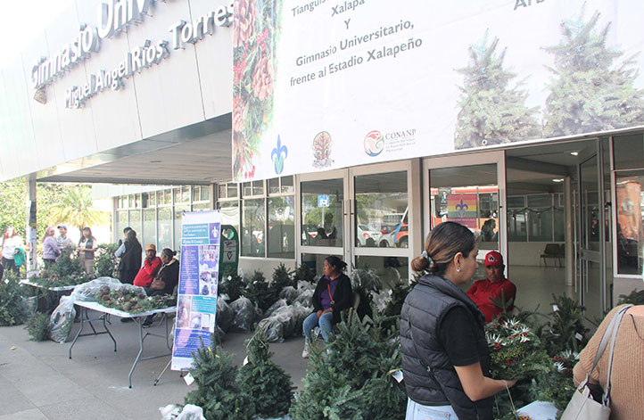 Mujeres de El Conejo vendieron sus productos navideños en el Gimnasio Universitario