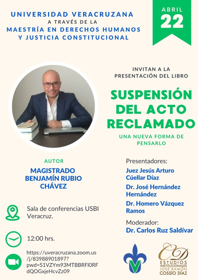 Presentación Del Libro: SUSPENSION DEL ACTO RECLAMADO. UNA NUEVA FORMA ...